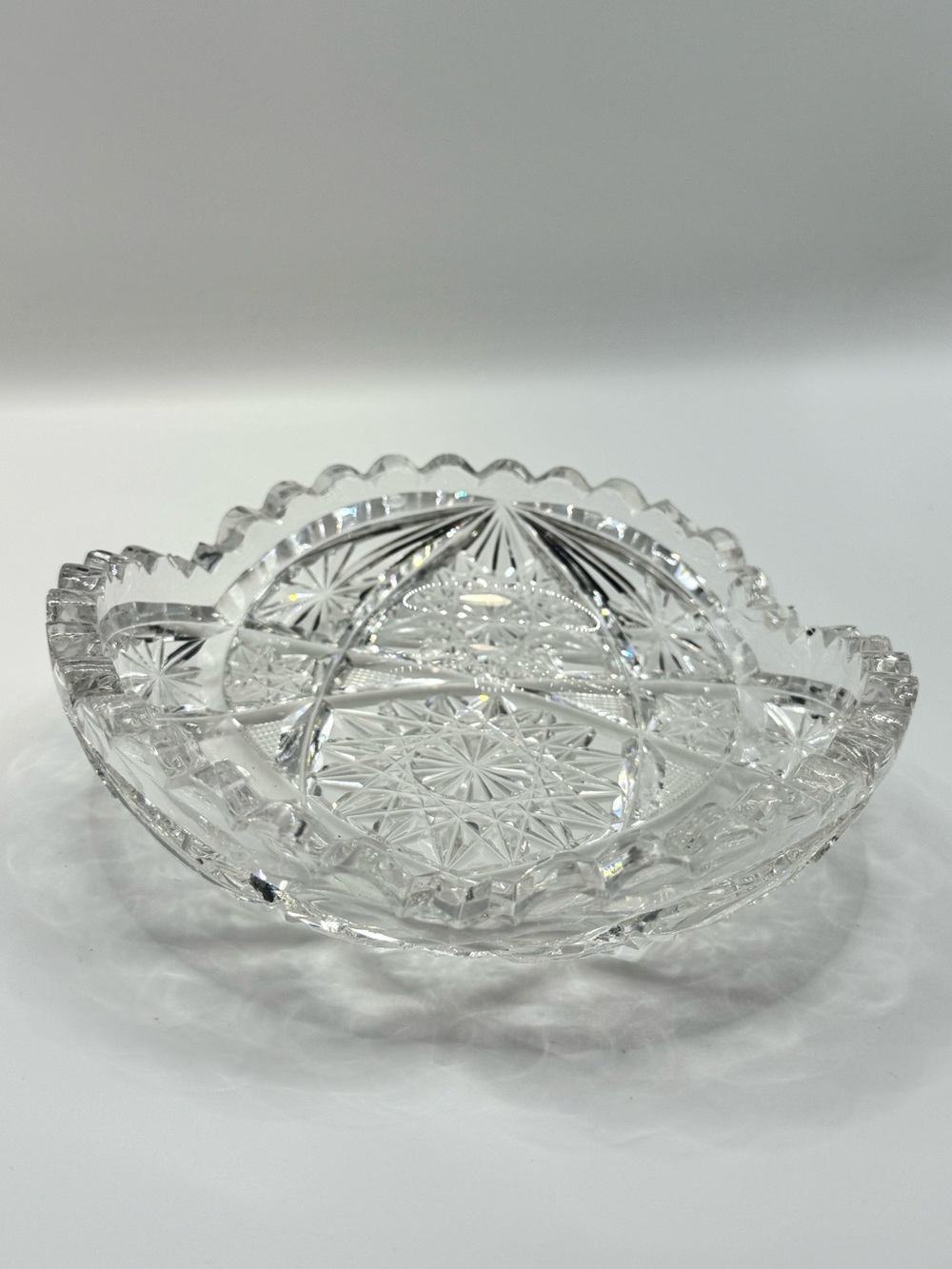 Antique American Brilliant Cut Crystal Bowl: ABP Lead Glass